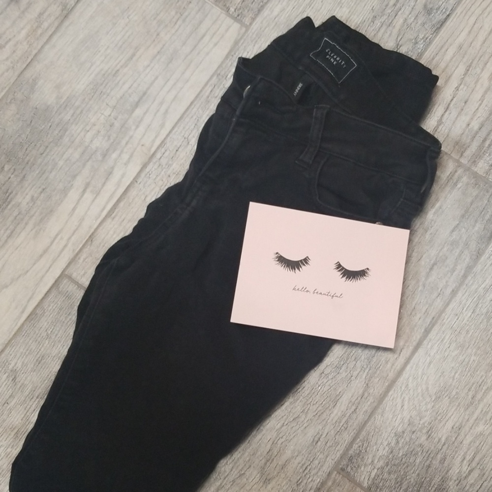 Celebrity pink skinny black jegging